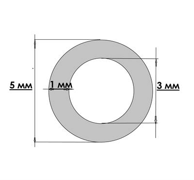 Трубка силиконовая прозрачная d=3*1*5 (1метр) (для капучинаторов) TSP3/1