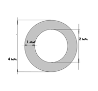 Трубка тефлоновая d=4*2*1 (1метр) (A) tt4/2