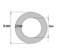 Трубка силиконовая прозрачная d=3*1.5*6 (1метр) (для капучинаторов) TSP3/1.5