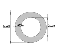 Трубка силиконовая прозрачная d=2*1.5*5 (1метр) (для капучинаторов) TSP2/1.5
