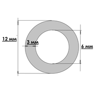 Трубка силиконовая прозрачная d=6*3*12 (1метр) TSP6/3