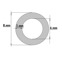Трубка силиконовая прозрачная d=6*1*8 (1метр) TSP6/1