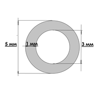 Трубка силиконовая прозрачная d=3*1*5 (1метр) (для капучинаторов) TSP3/1