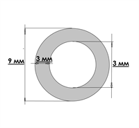 Трубка силиконовая прозрачная d=3*3*9 (1метр) (для капучинаторов) TSP3/3