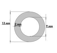 Трубка силиконовая прозрачная d=9*2*13 (1метр) (для погружных насосов) TSP9/2