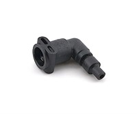 Переходник угловой под скобу тефлоновой трубки (d=4 вход/выход) Benvenutto BOSCH (А) 606426