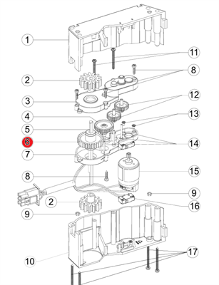 Шестерня редуктора ЗУ большая (зеленая) UNICUM (A) U0000124570 - фото 2600
