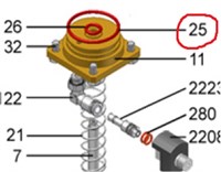 Кольцо уплотнительное нижнего поршня  Franke Evolution  43MM BK310155