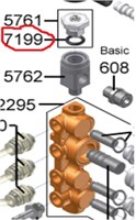 Кольцо уплотнительное нижнего поршня  Franke Spectra FM  viton 1H328345/1